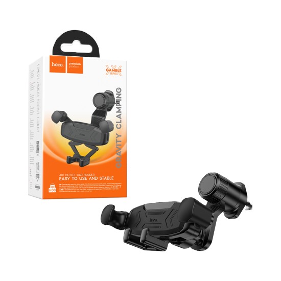 Hoco Car Phone Holder H66 Gamble Gravity Linkage for Air Outlet Black
